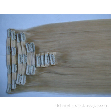 Best Quality Blonde Color 180gram/Set Clip in Rmey Hair Extension18-24"